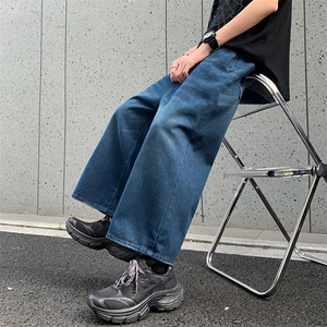 美式高街vibe牛仔裤夏季新款宽松百搭休闲七分裤男现货 K7970-P40图片
