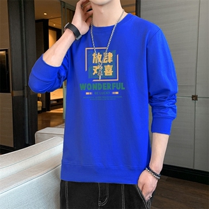 抖音直播货源一件2025春秋新款男士印花大码休闲卫衣F161图片