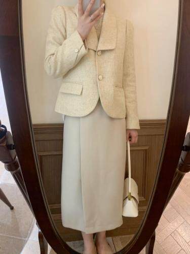 法式复古翻领外套现货，其它，独屿