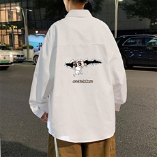 春季长袖衬衫男宽松港风衬衣男外套男CSCS289-P35，男装衬衫，电商B371