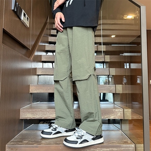 港风伞兵裤休闲裤宽松运动裤拖地裤束脚裤男KP813P45