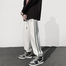 2024春新款直播数据款撞色条纹束脚休闲运动裤KZ13-P50控79，男装休闲裤，星座914-3