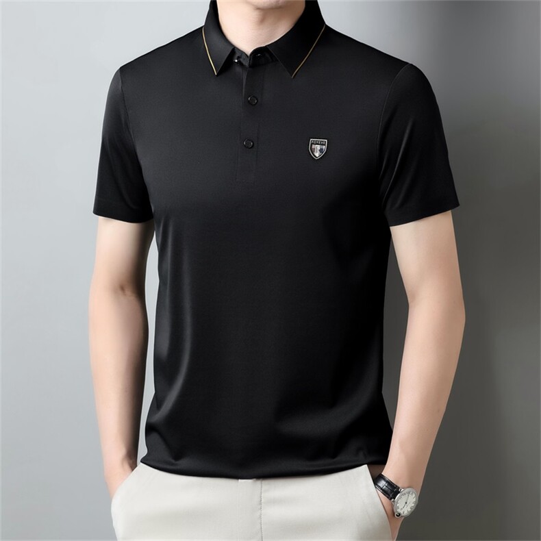 夏季新款商务休闲男士短袖T恤男式时尚潮流翻领体恤LBF6602-P60,男装T恤,星座1105-3