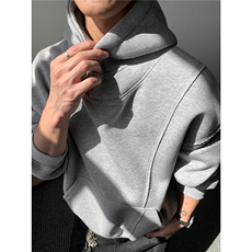 重磅全棉无帽绳450克拉链连帽卫衣硬挺短宽套头外套男RH5306-P52，女装短外套，星座610B-1