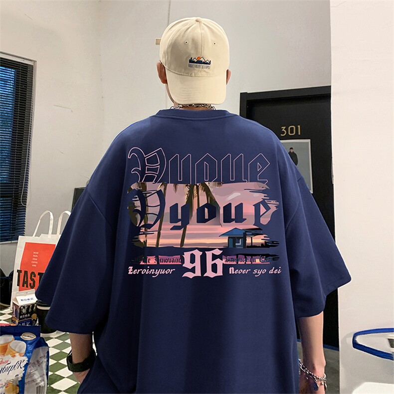 量大优供视频220克美式短袖t恤T2939得物直播有280克品质,男装T恤,电商A486