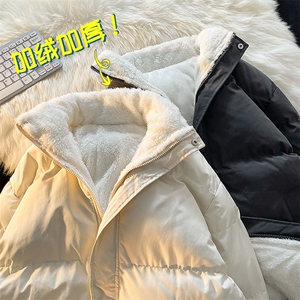 ！2023冬新款男士加绒加厚棉衣高品质纯色棉服外套MY100特P75图片