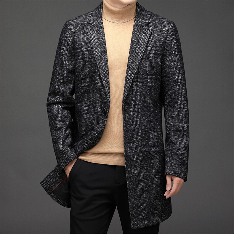 2023年翻领单排扣长袖时尚春季口袋中年上衣西服AJY9672,男装西服,钱塘6003（原4033）