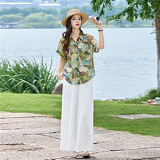 现货！2026年夏季时尚简约大方气质优雅宽松休闲两件套裤套装女，女装套装/套裙，衣之秀