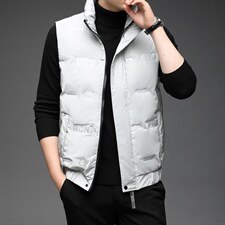 BJY08187男式2023新款立领羽绒背心无袖加绒加厚马甲P108，男装羽绒服，电商B360
