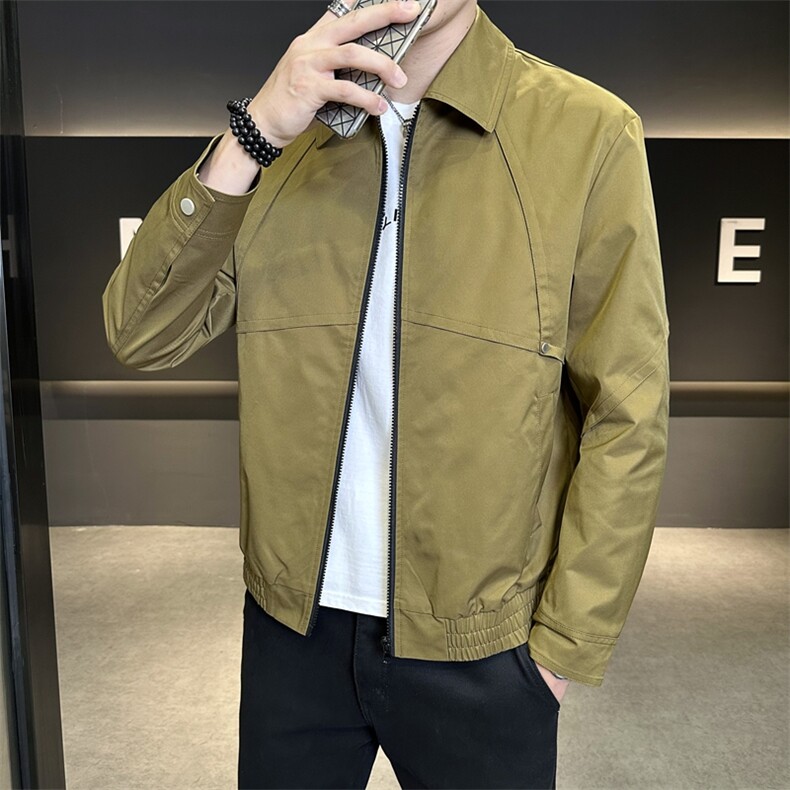 设计感工装夹克短款翻领时尚简约百搭潮流上衣男JK9216P95控138图片
