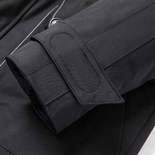 中年男连帽中长款羽绒服男冬装外套白鸭绒爸爸装XXA7022-6-P355图片