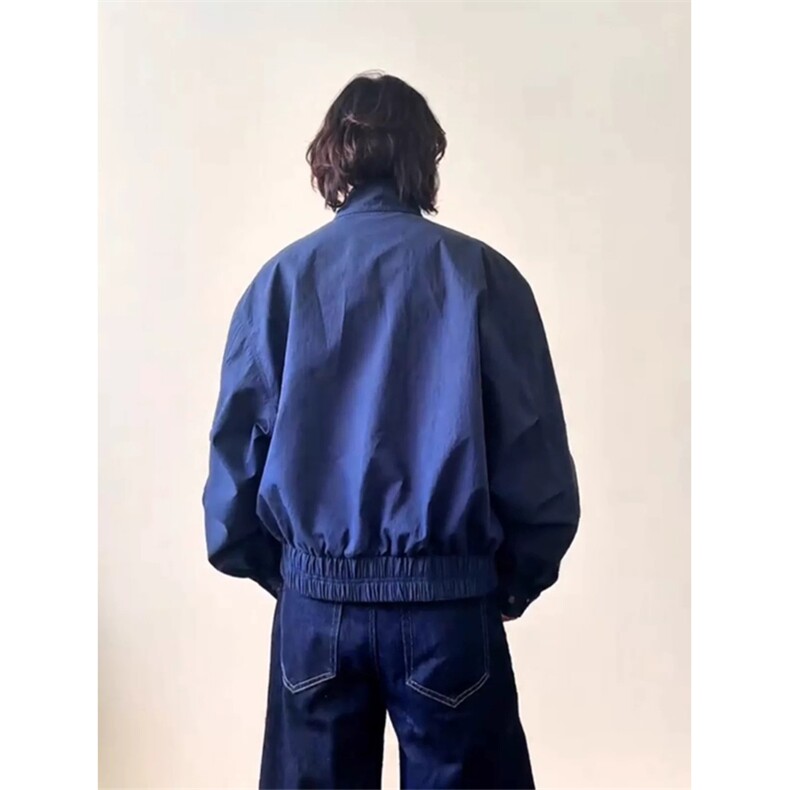 网图有货藏青色复古哈灵顿夹克立领飞行员棒球服外套男A337-P70,男装夹克,星座1505