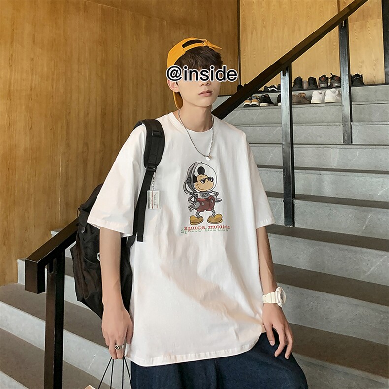 卡通印花T恤短袖学生夏季新款宽松休闲潮流,男装T恤,星座410-7
