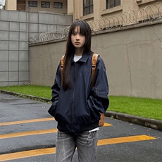 美式bomber飞行夹克男女春秋潮牌cleanfit外套翻领短款工装棒球服，男装夹克，星座601-1