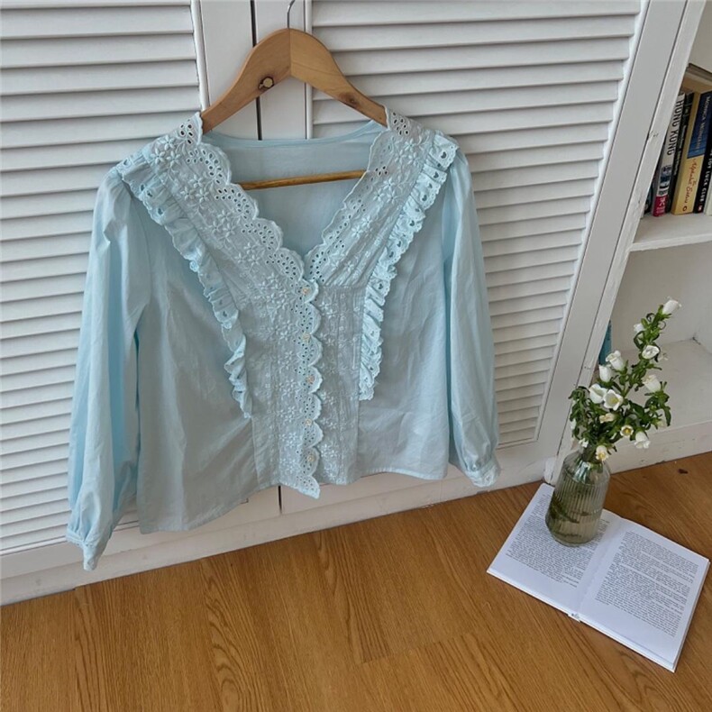 韩系花边领小衫，其它，DAP