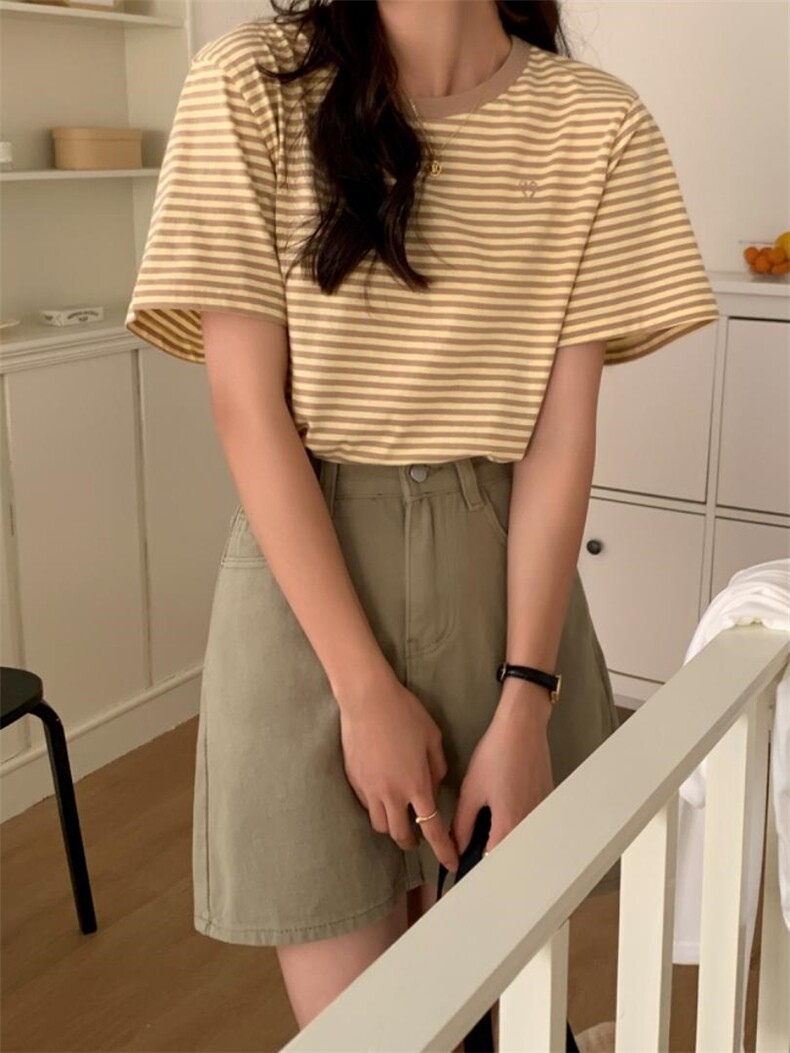 撞色条纹T，其它，DAP