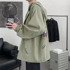 JK41131-P85纯棉连帽夹克男士大码工装夹克男外套男，男装夹克，电商A040