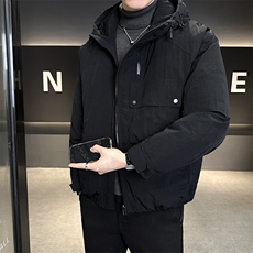 90%标白鸭绒2025冬季连帽加厚休闲保暖羽绒服外套9510-P290，男装羽绒服，电商A413