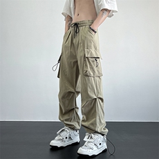 美式hiphop高街宽松弹力伞兵工装ins休闲裤货号K2326P65，男装休闲裤，电商A063