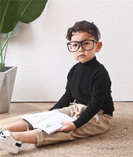 男女童装半高领12针平面时尚百搭通勤，童装儿童针织衫，航淼羊绒