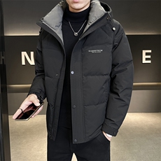 冬季店主风新款连帽羽绒服男短款保暖羽绒外套Y3680-P175，男装羽绒服，电商A239
