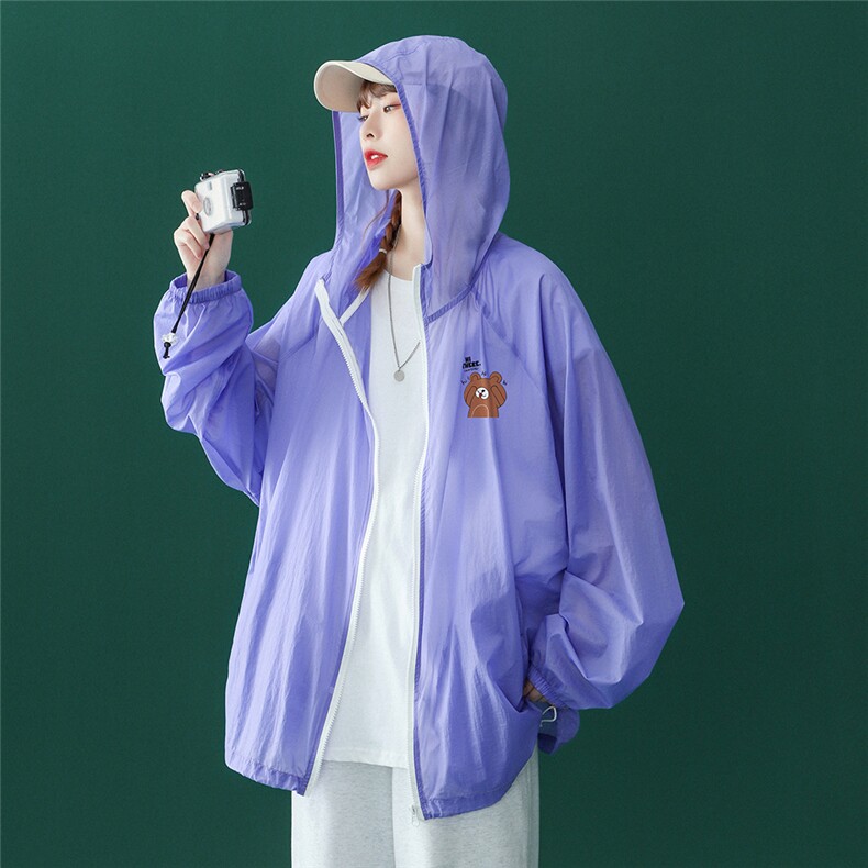中性风夏季百搭宽松休闲防晒服连帽情侣外套女F6030P55控68，男装防晒衣，电商A268