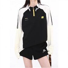 档口现货。T恤男女长袖宽松百搭拼色卫衣ST739-P43，男装T恤，星座412-1