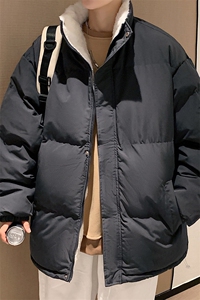 ！2023秋冬新款男士加绒加厚棉服立领保暖棉衣外套MY100特P75图片