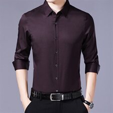 C-R703冬季男士衬衫衬衣长袖加绒休闲纯色商务加厚保暖，男装衬衫，电商B360