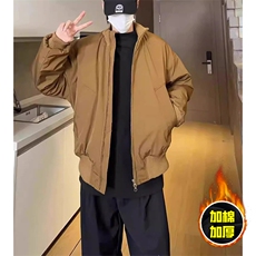 现货冬季美拉德立领飞行夹克廓形高街棒球服加棉加厚棉衣外套，男装夹克，电商A486-1