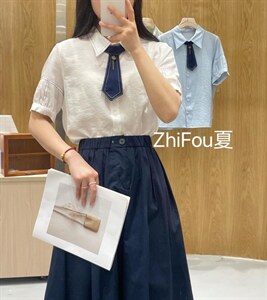 夏季新款 学院风可拆卸领结上衣,其它,知否