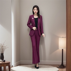 春季套装2025年新款女装时尚气质洋气职业装春秋装西装裤子两件套，女装套装/套裙，韩然一族