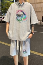 套装！华夫格套装短袖T恤短裤男TZ243-特P38，男装牛仔裤，电商B367