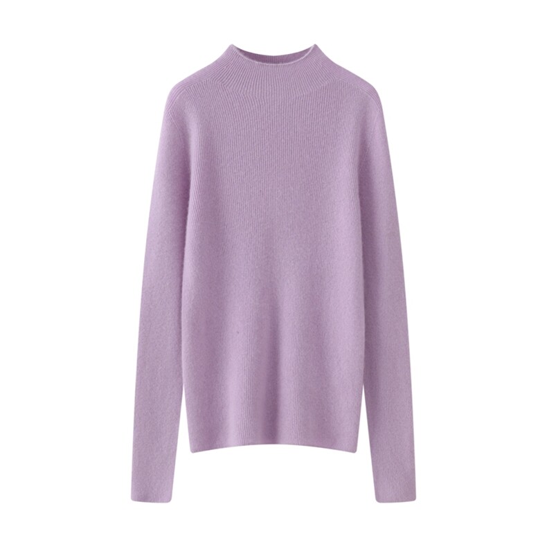 2025春秋新款羊绒衫女100纯山羊绒圆领保暖上衣加厚显瘦针织套衫，女装羊毛衫，恒标羊绒