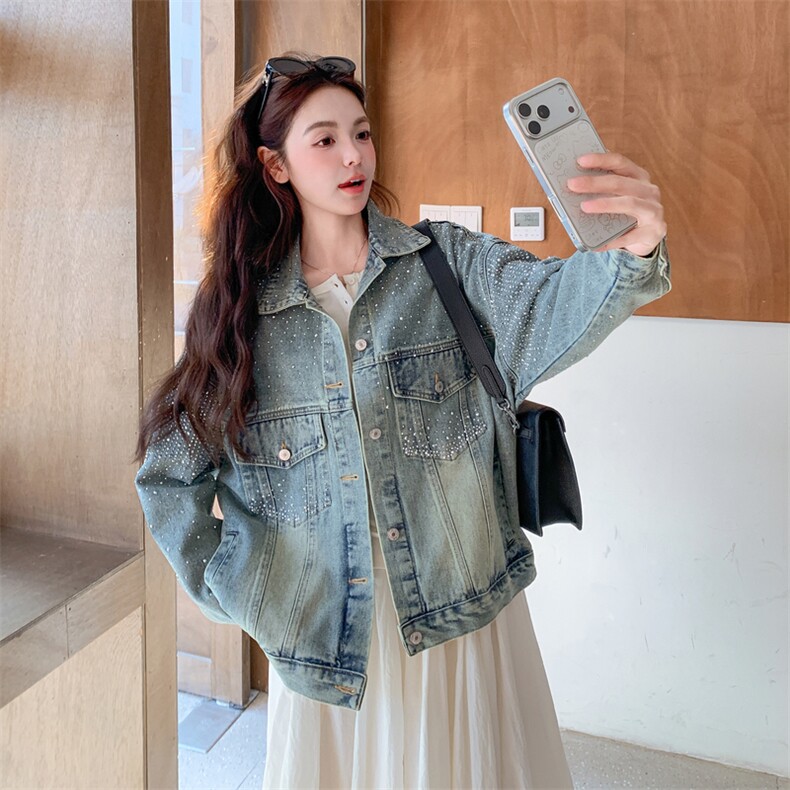 新款主推亮钻牛仔外套2C129-2706-P155-K248,女装短外套,2C129