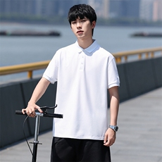 P02短袖男夏季新款纯色潮流半袖上衣休闲透气高级翻领polo衫T恤衫，男装T恤，星座115A-3