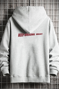 KS21071-P38 加绒款-P43 连帽开衫卫衣男运动外套大码班服 网格图片