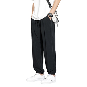 抖音同款2023夏季冰丝休闲裤男潮牌设计感薄款运动长裤子K920-P20图片