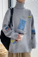 ！冬季加厚潮牌高领毛衣男百搭学生针织衫长袖毛线衣GM603P60，男装针织衫/毛衣，电商B220
