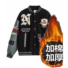 棒球领夹克服外套少男女春秋新款学生休闲宽松卫衣JK530，男装夹克，星座1116A（原606A-3）