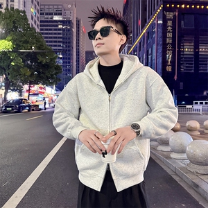 460克重磅卫衣男款加绒连帽衫潮牌情侣秋冬加厚美式外套8023P58图片