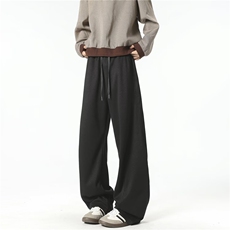 长裤男女秋季2025年新款潮休闲直筒运动裤K6827-P49，女装休闲裤，星座412-3