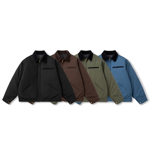 现货 4色翻领秋冬飞行服棉服情侣装夹克复古外套图片