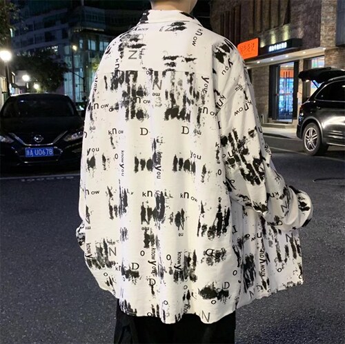 长袖衬衫男港风潮流C137P28图片