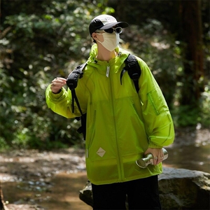 户外防晒衣男女纯色夏透气防紫外线情侣防晒服连帽外套W6571-P47,夏日出游穿搭辣妹图片