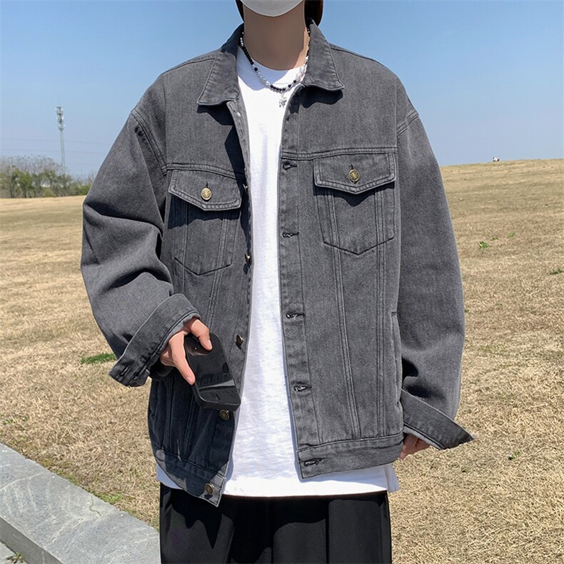 牛仔外套男韩版潮流痞子帅高街2023春秋新款ins宽松外套W4780-P58,男装大码男装,星座412-3