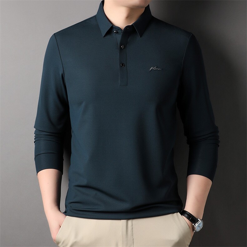 YH1192男式2023年春季新款长袖T恤男中老年爸爸男装体恤，男装T恤，电商B360