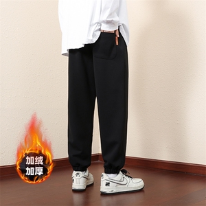 2305加绒/P55休闲裤男美式大码宽松潮男百搭长裤子卫裤男M-8XL图片