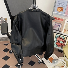 图现货美式潮流皮夹克外套男短款机车皮衣XZ212-1-QPY17-P78，男装夹克，星座212-1