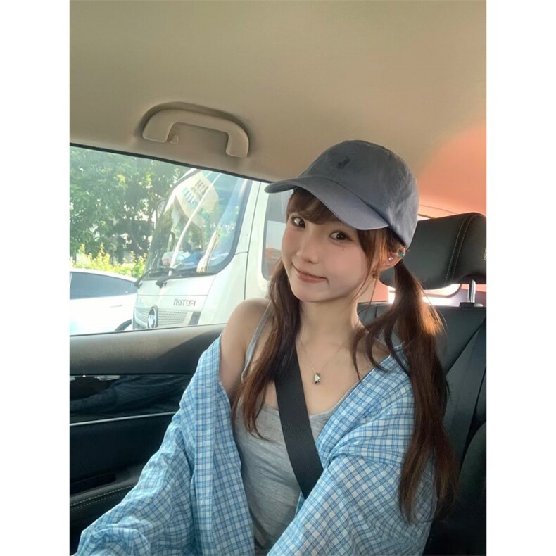 TC656-p45美式复古蓝色格子衬衫外套女装夏季新款外搭,女装衬衫,星座617A-2